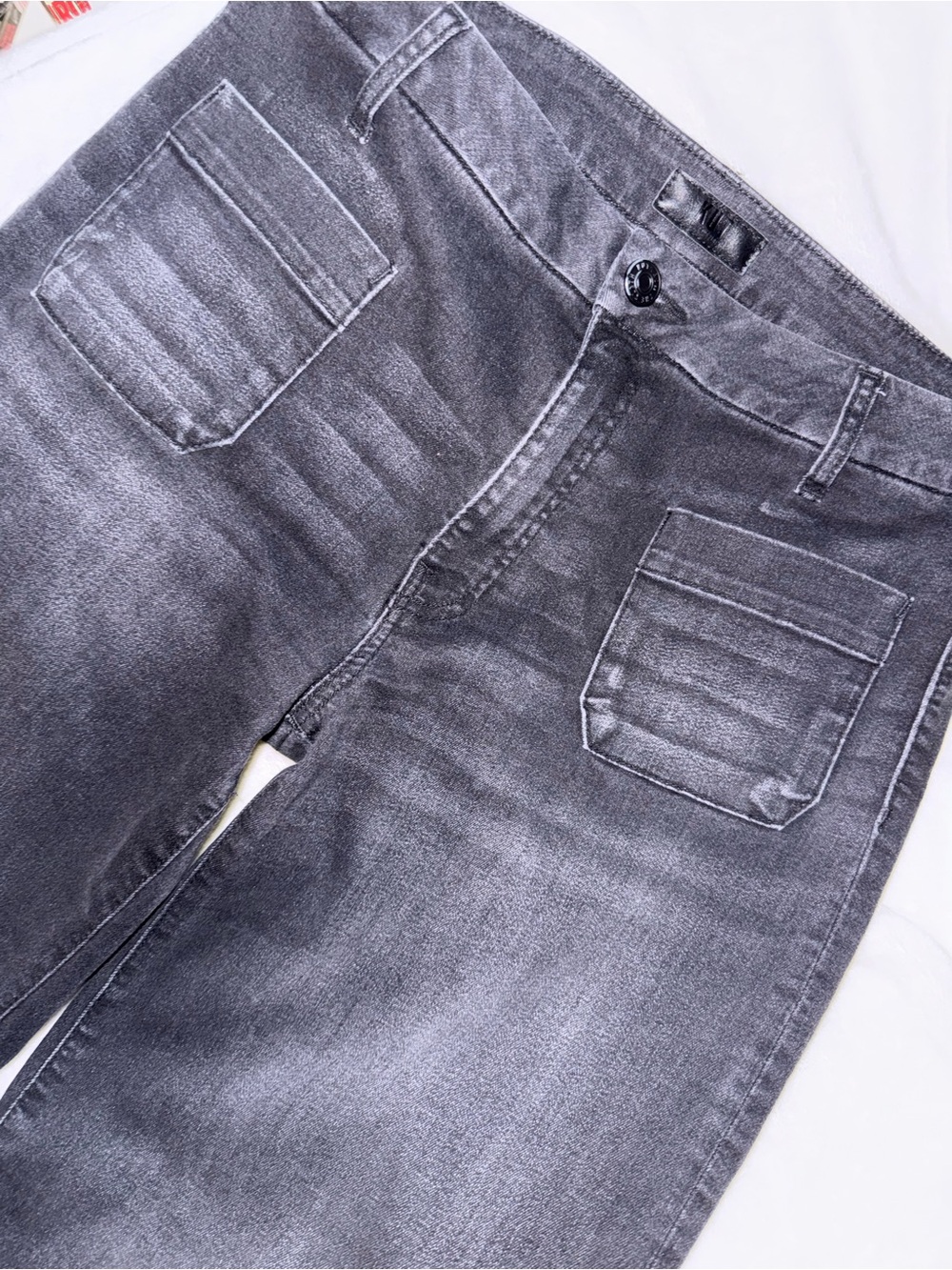 Kut from the Kloth high rise Wide Leg Black Women's Jeans - Picture 2 of 4